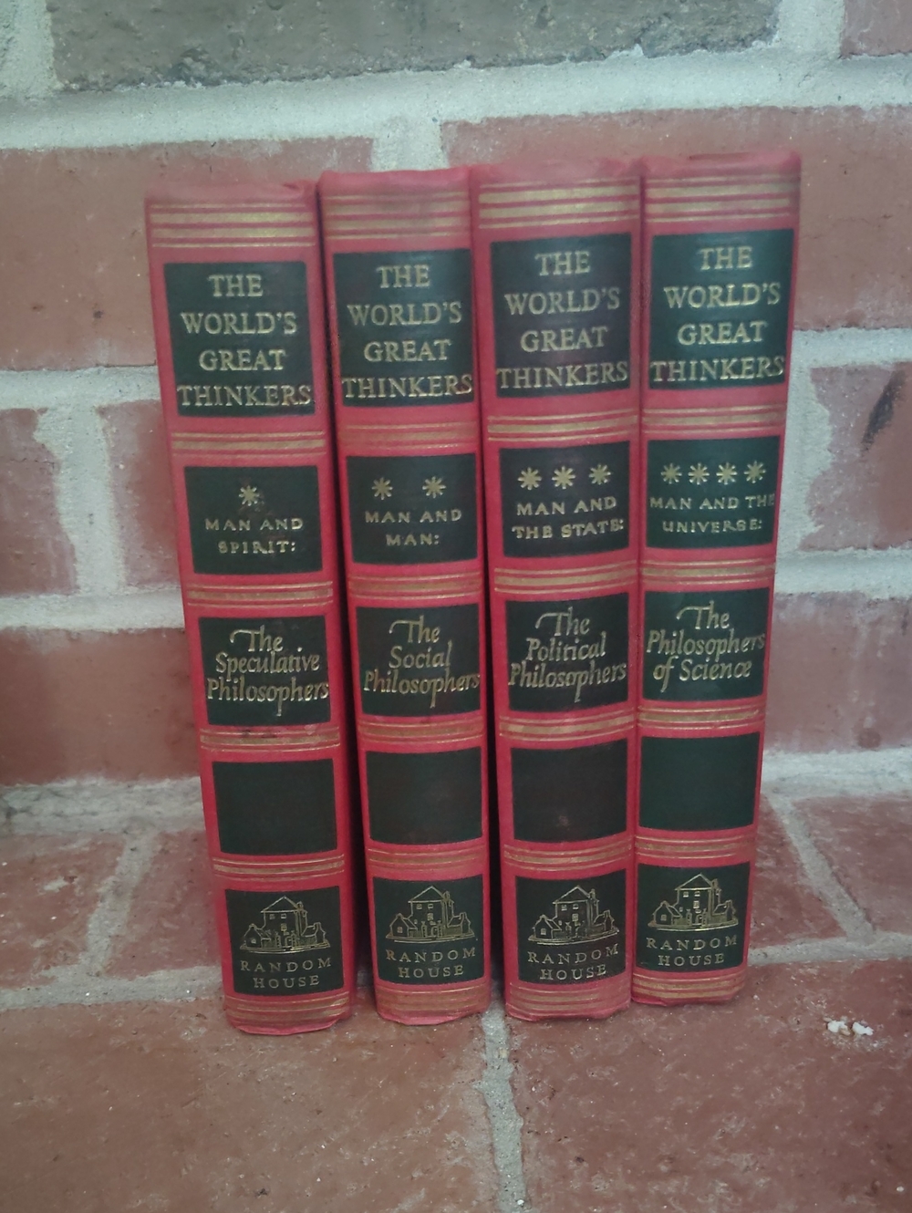 Red Decorative 4 Book Set - The World's Great Thinkers
